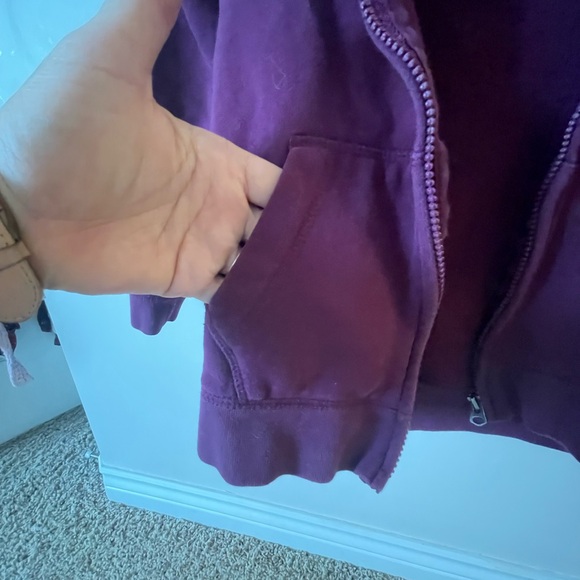 Roots Purple Zip-Up Hoodie Sweatshirt - Picture 6 of 8